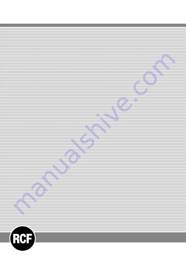 RCF BD2412BS User Manual Download Page 16