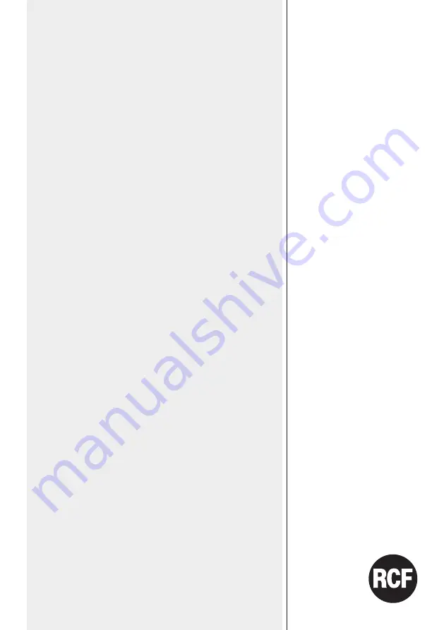 RCF BM 3014 User Manual Download Page 1