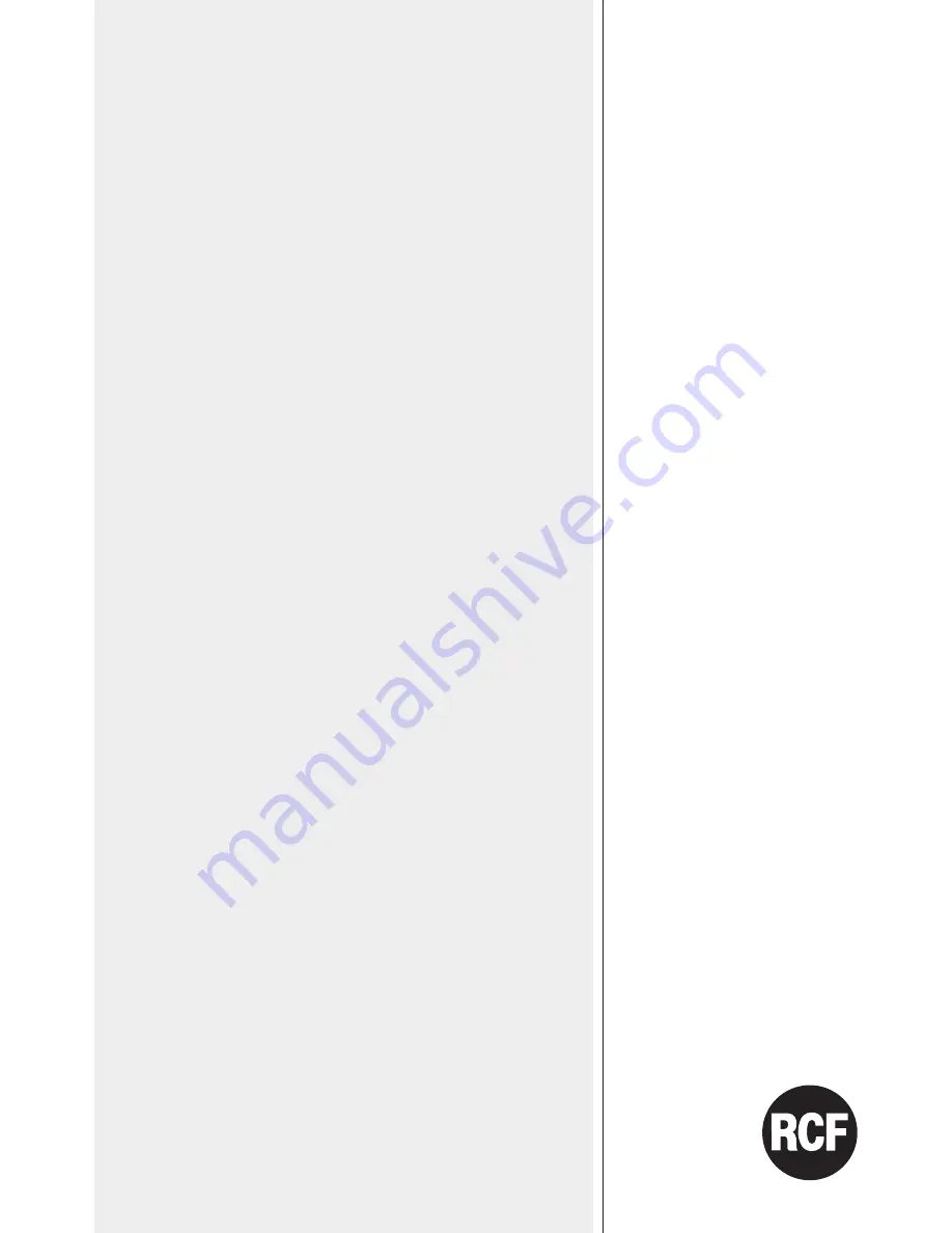 RCF BM 3022 User Manual Download Page 1