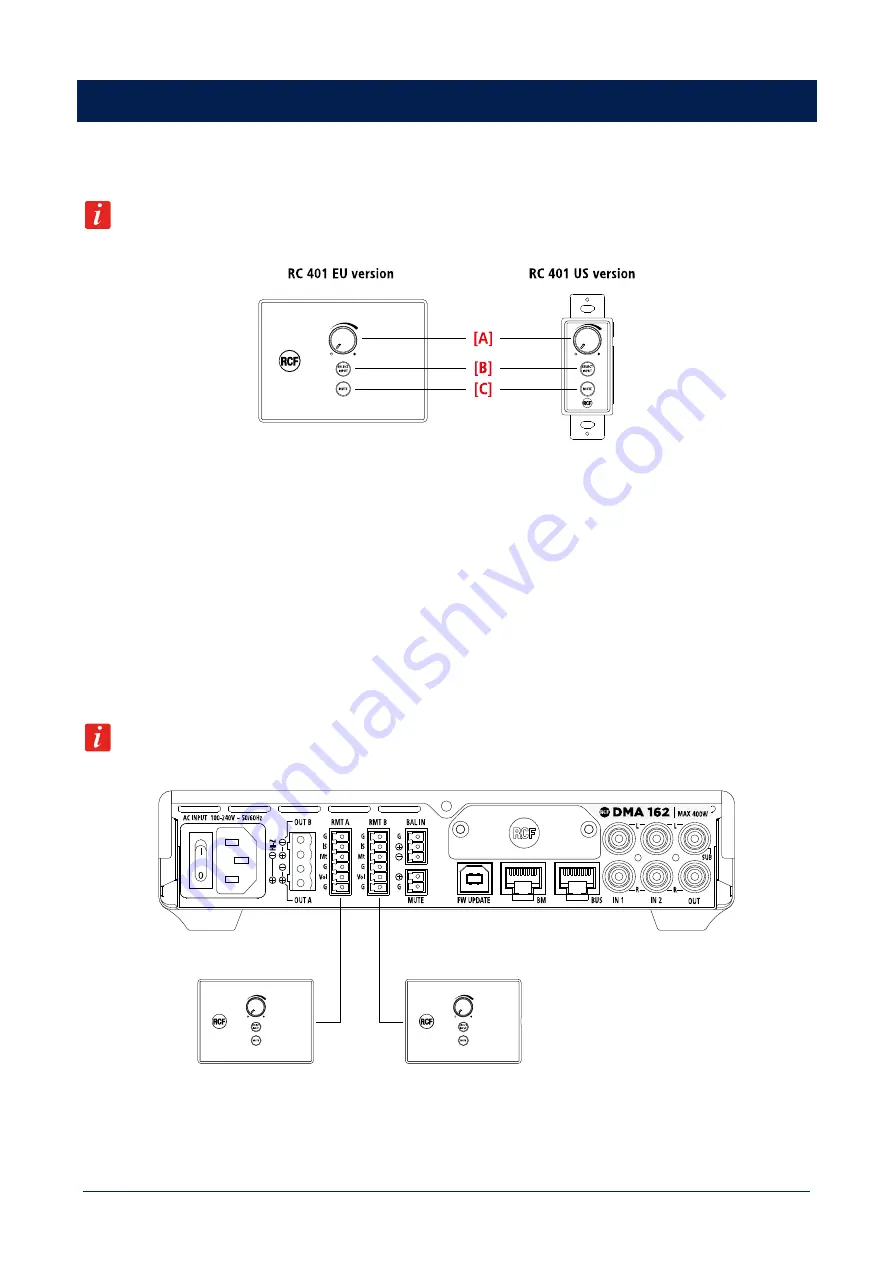 RCF DMA 162 Owner'S Manual Download Page 18