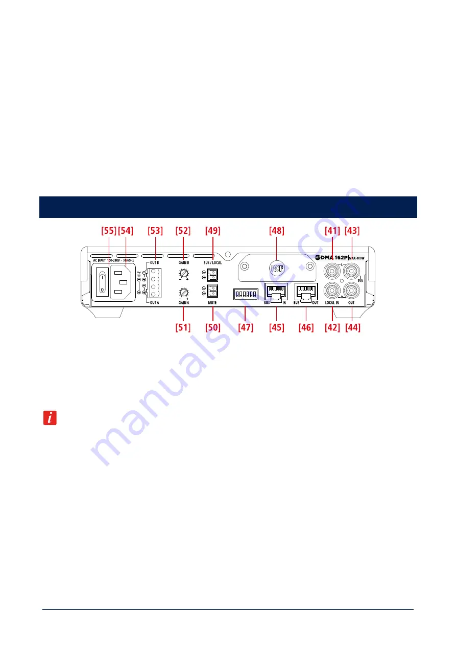 RCF DMA 162 Owner'S Manual Download Page 21