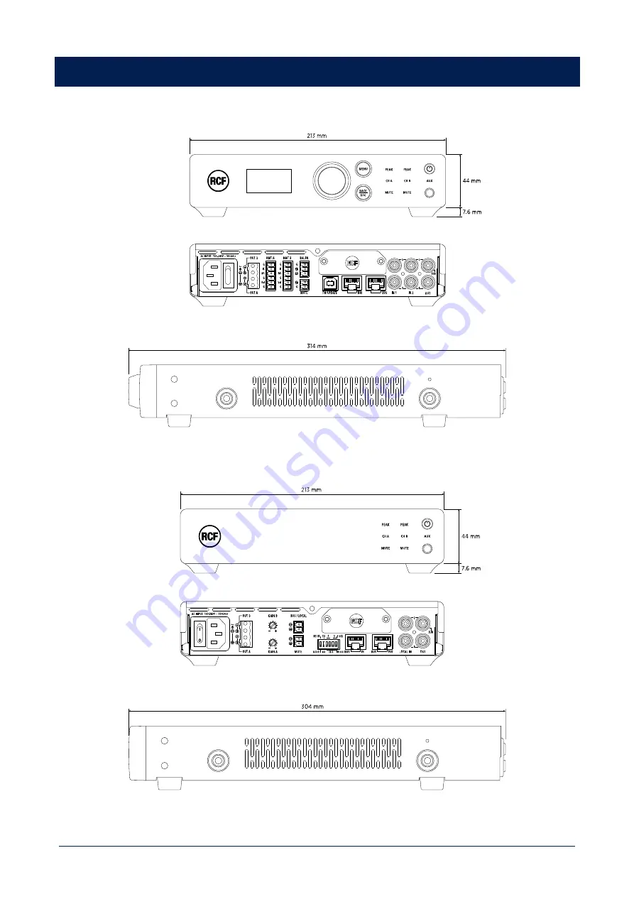 RCF DMA 162 Owner'S Manual Download Page 44