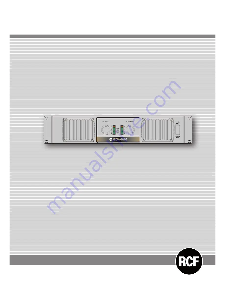 RCF DPS3000 Скачать руководство пользователя страница 1