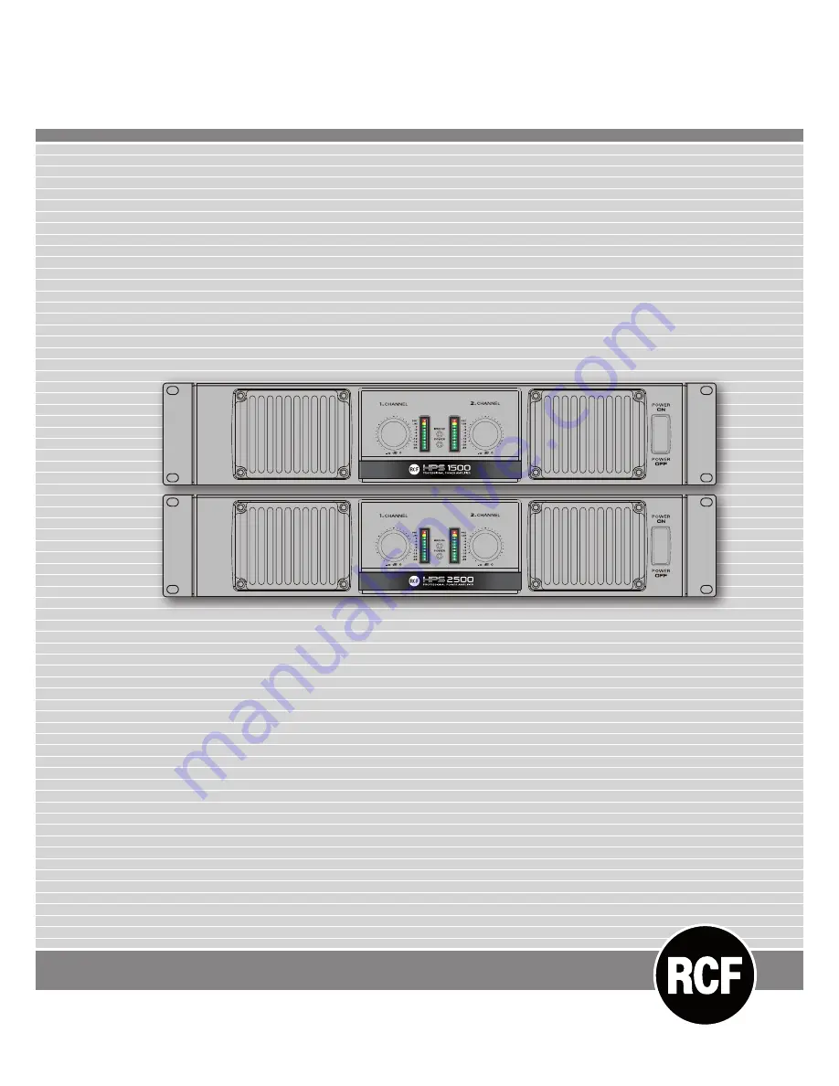 RCF HPS1500 Скачать руководство пользователя страница 1