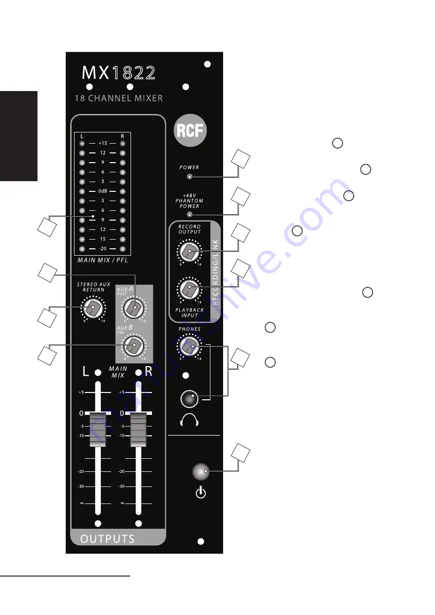 RCF MX 1822 Installation And Operation Manual Download Page 20