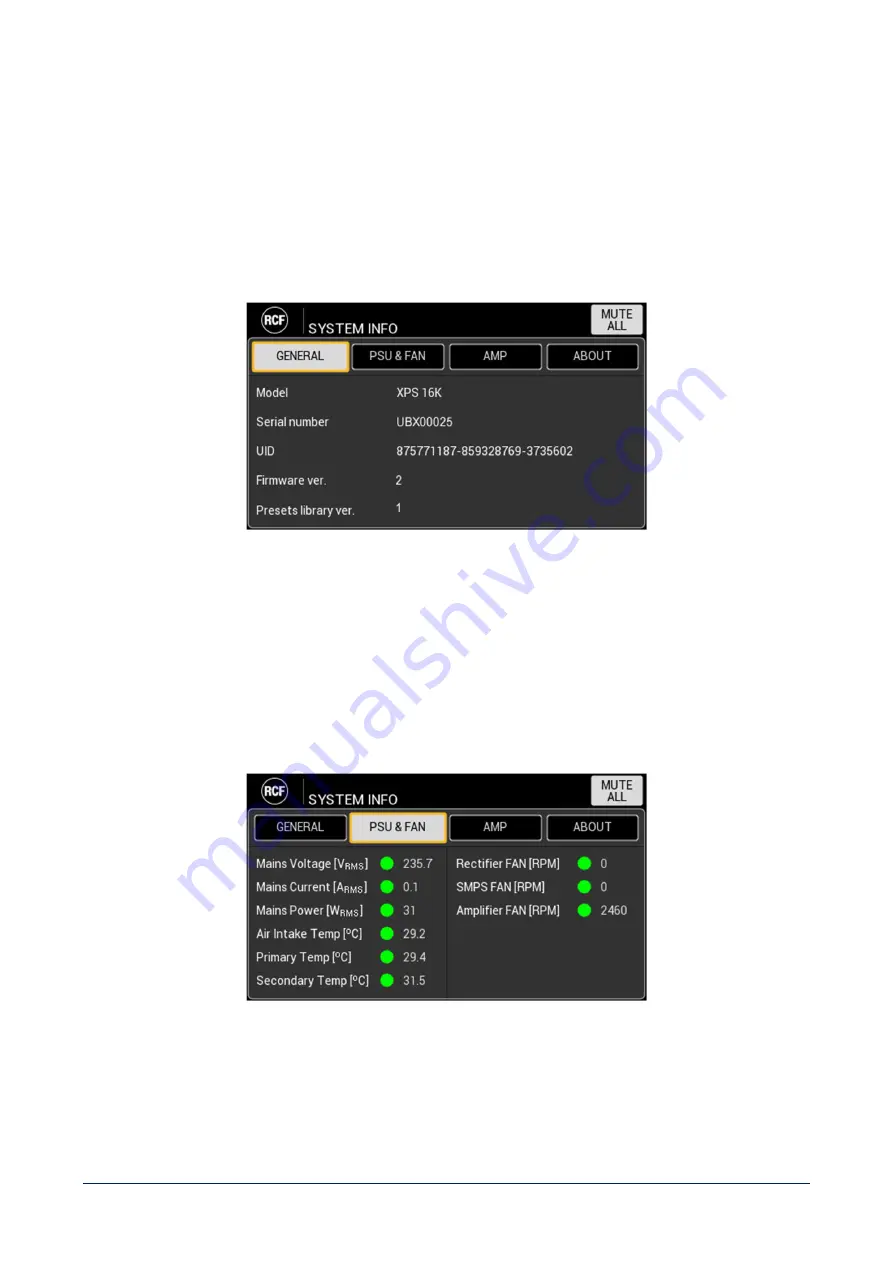 RCF XPS 16K Owner'S Manual Download Page 43