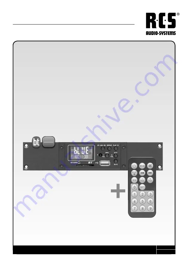 RCS AUDIO-SYSTEMS BM-10 U Скачать руководство пользователя страница 1