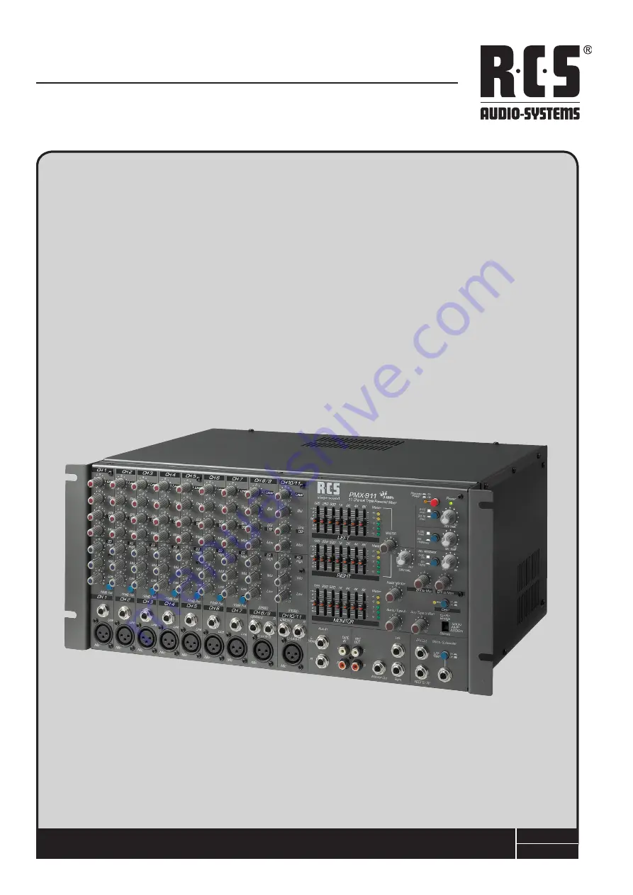 RCS AUDIO-SYSTEMS PMX-911 Скачать руководство пользователя страница 1