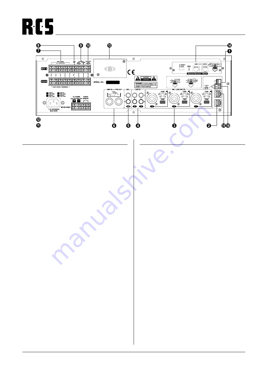 RCS AUDIO-SYSTEMS VLA Series Скачать руководство пользователя страница 8