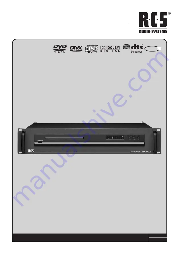 RCS DVD-200X Operating Instructions Manual Download Page 21