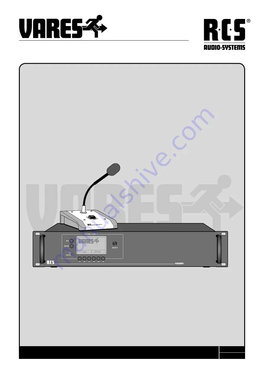 RCS Vares PSC-012A Скачать руководство пользователя страница 1