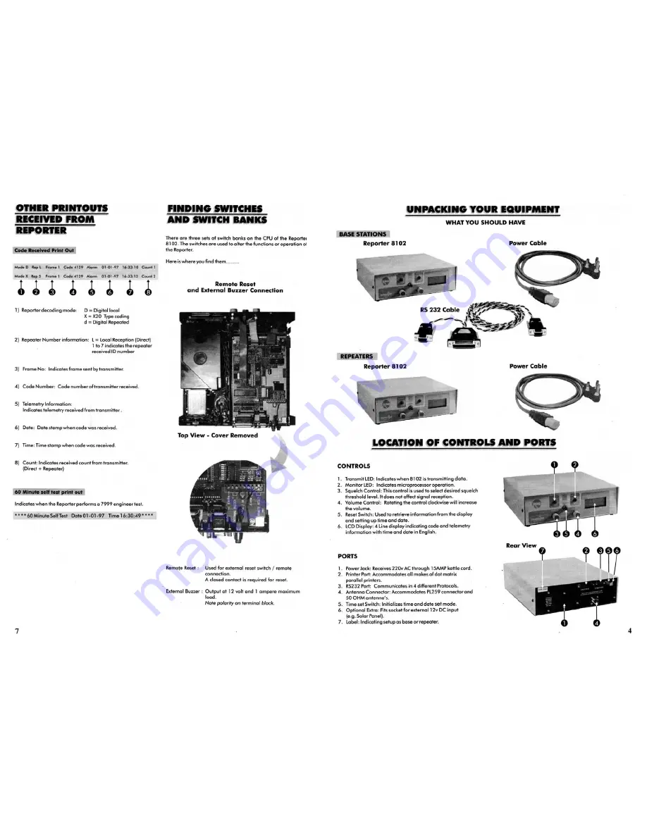 RDC REPORTER 8102 User Manual Download Page 5