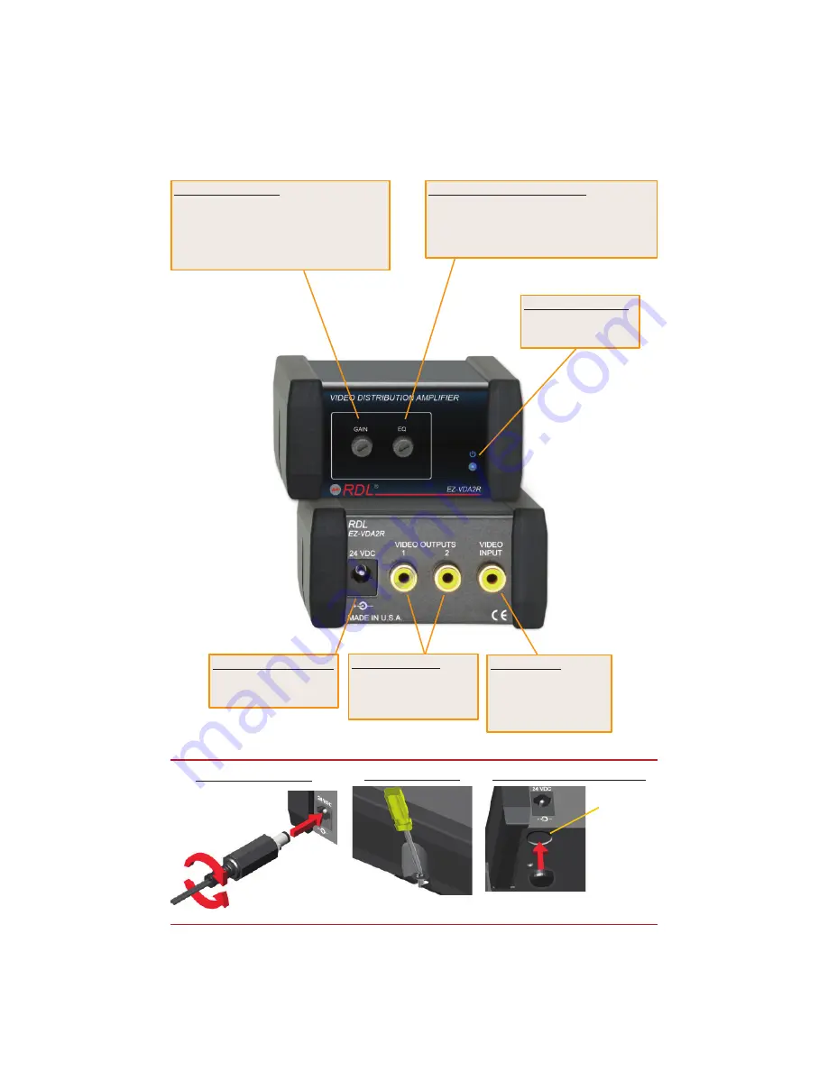 RDL EZ-VDA2R Installation And Operation Manual Download Page 3