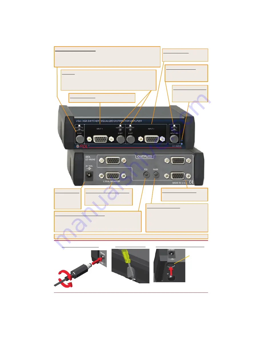 RDL EZ-VM24E Installation And Operation Manual Download Page 3