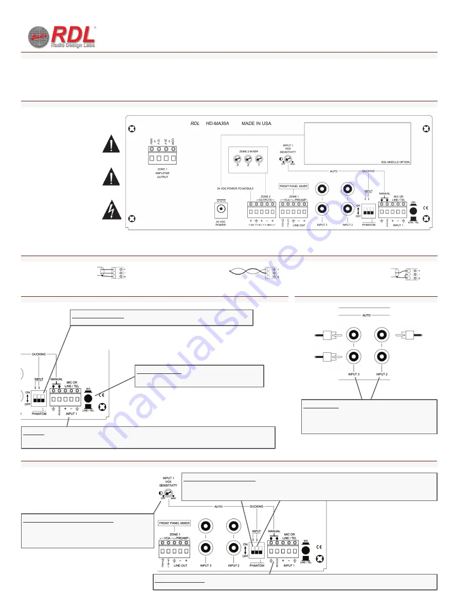 RDL HD-MA35A Installation And Operation Manual Download Page 1