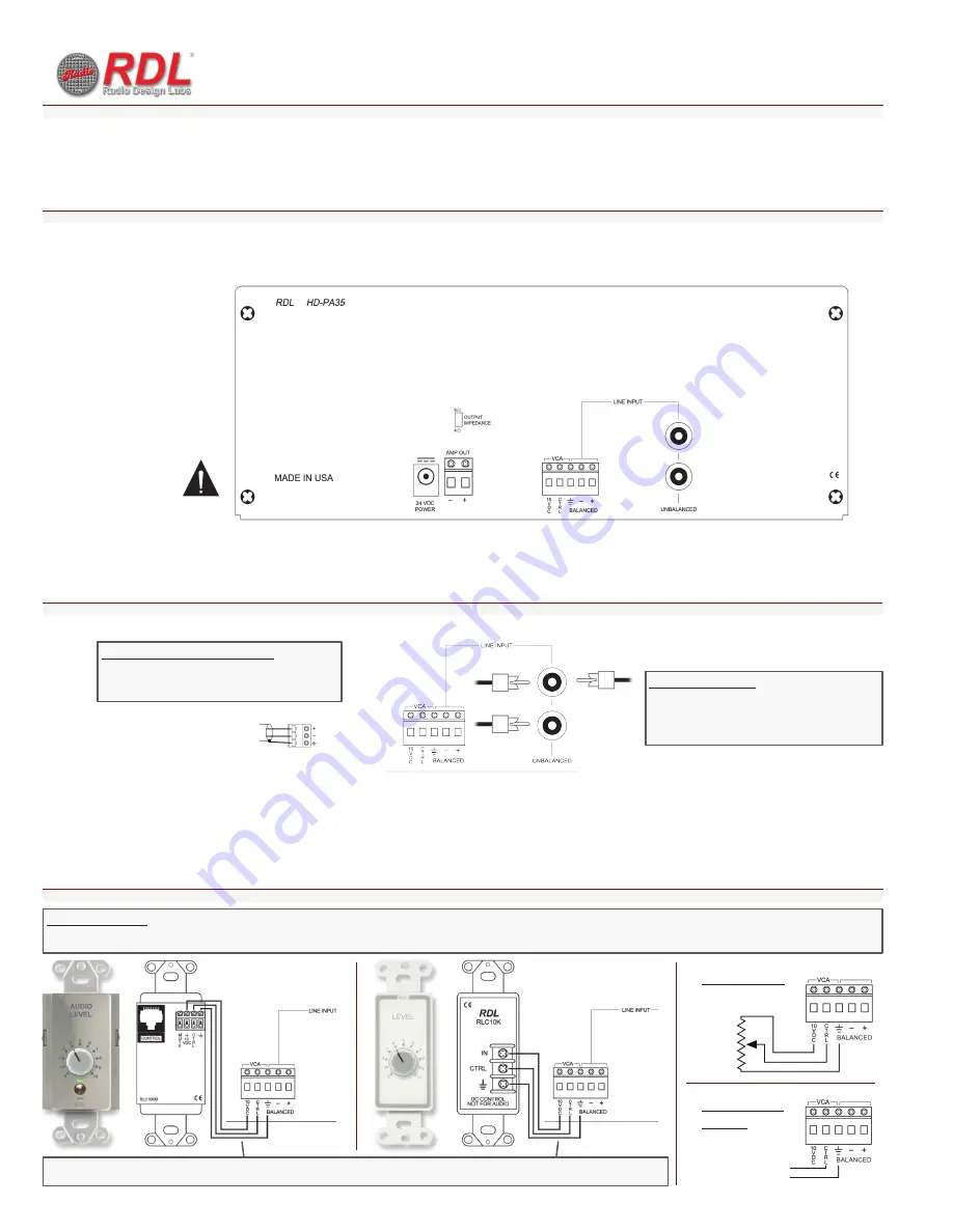 RDL HD-PA35 HD-Series Installation And Operation Download Page 1