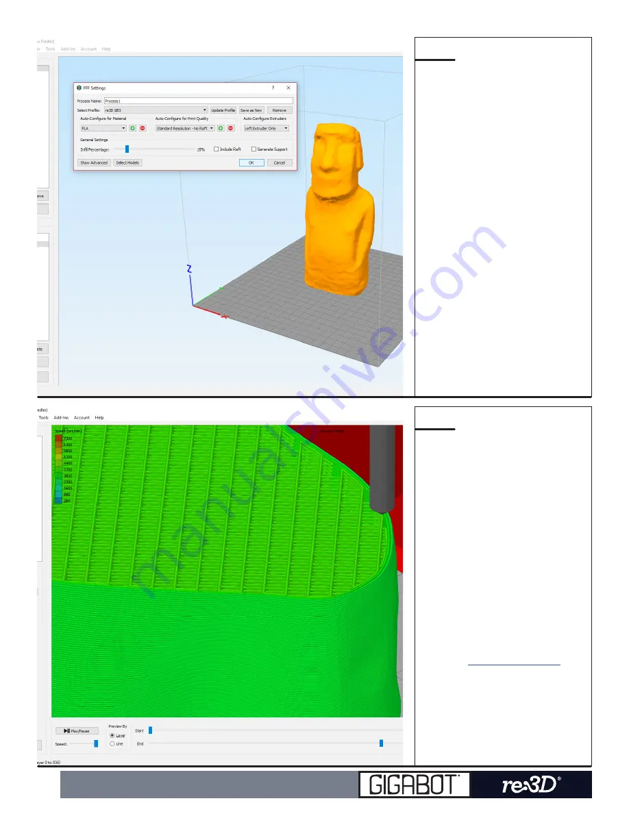 re3D gigabot Quick Start Manual Download Page 28