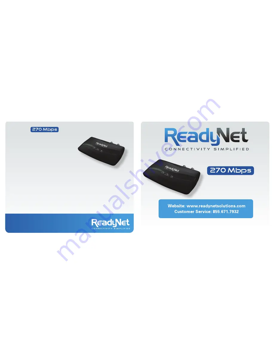 ReadyNet MCA110 MoCA Quick Installation Manual Download Page 1