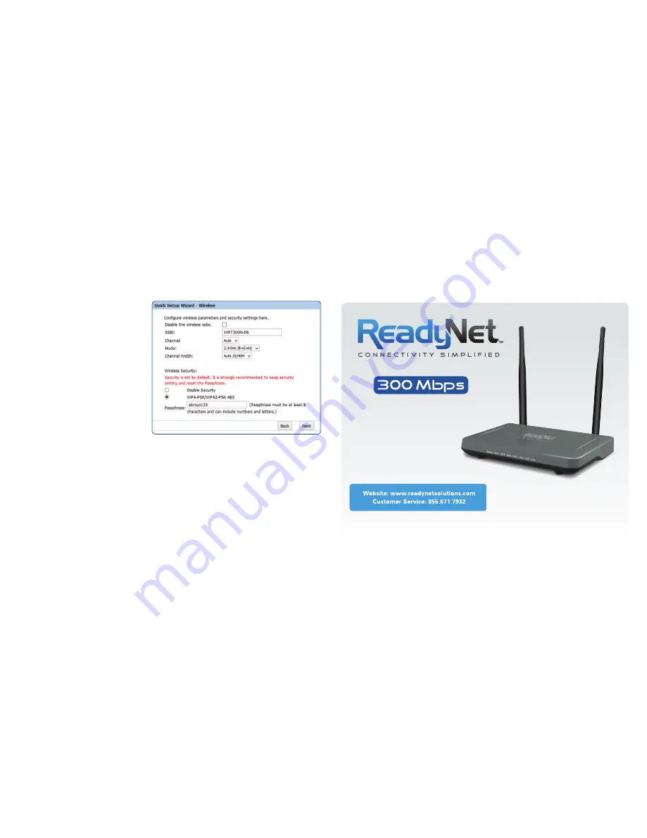 ReadyNet WRT300N-D6 Quick Installation Manual Download Page 1