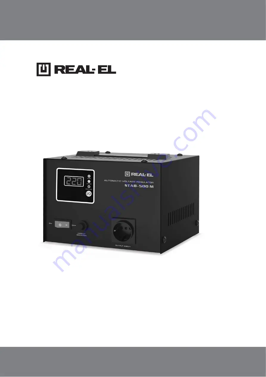 Real-El STAB-500 M Operation Manual Download Page 1