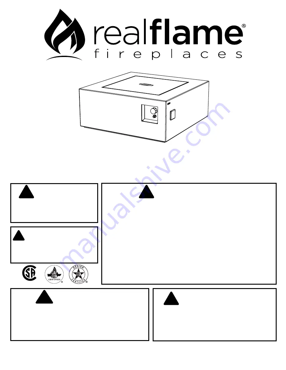 Real Flame T9620 LP Owner'S Manual Download Page 25