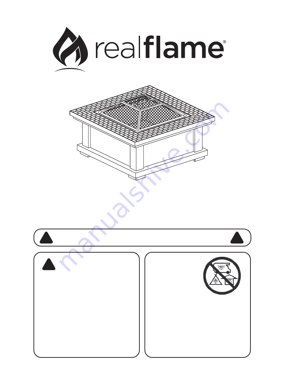 RealFlame 910 Alderwood Assembly Instructions Manual Download Page 1