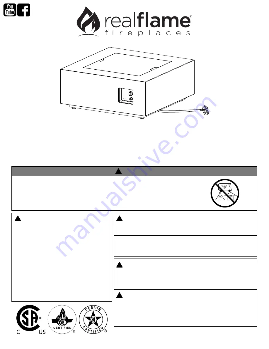 RealFlame Aegean C9812LP Owner'S Manual Download Page 1