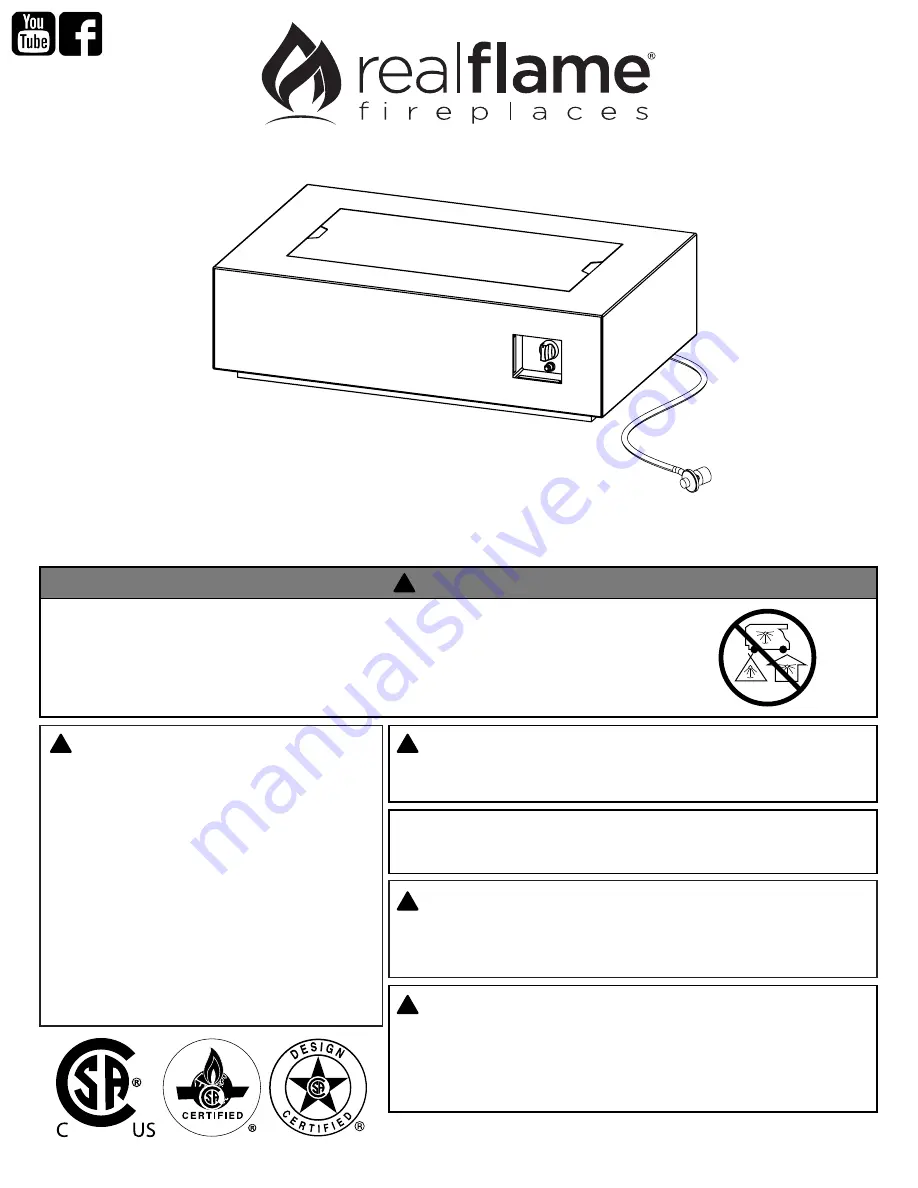 RealFlame Aegean C9813LP Owner'S Manual Download Page 1