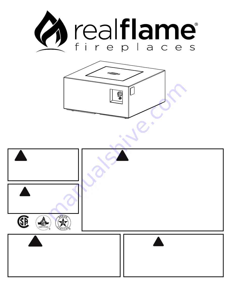 RealFlame Baltic LPT9620 Owner'S Manual Download Page 1