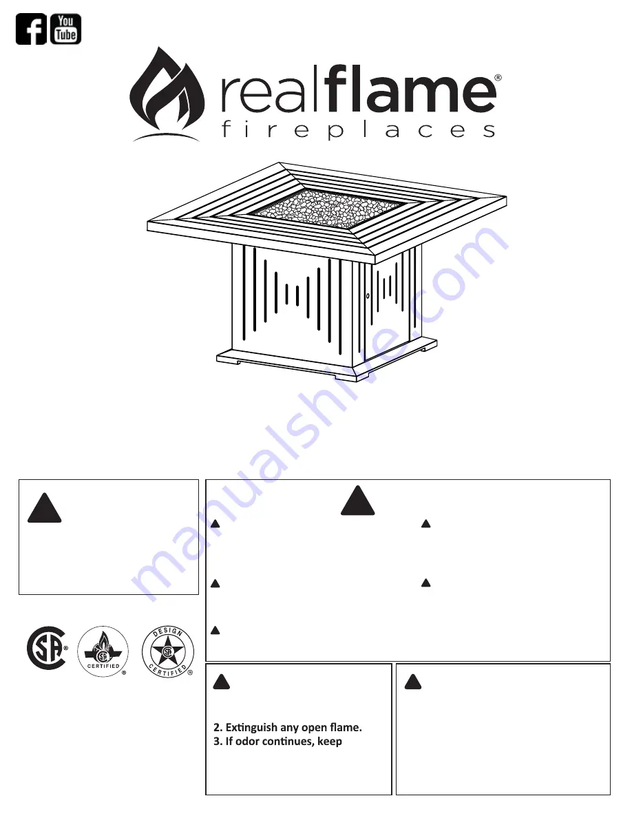 RealFlame C1270LP Скачать руководство пользователя страница 1