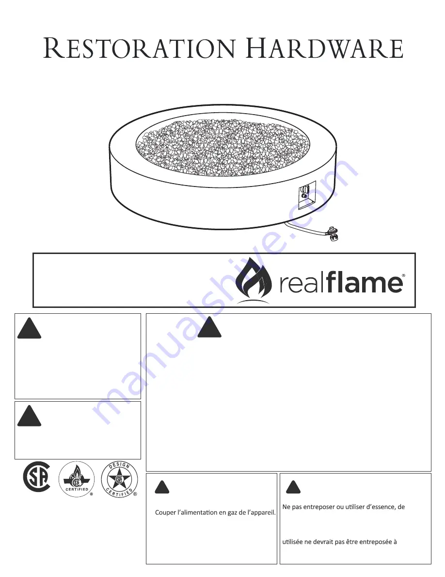 RealFlame Round Propane Fire Table Скачать руководство пользователя страница 20