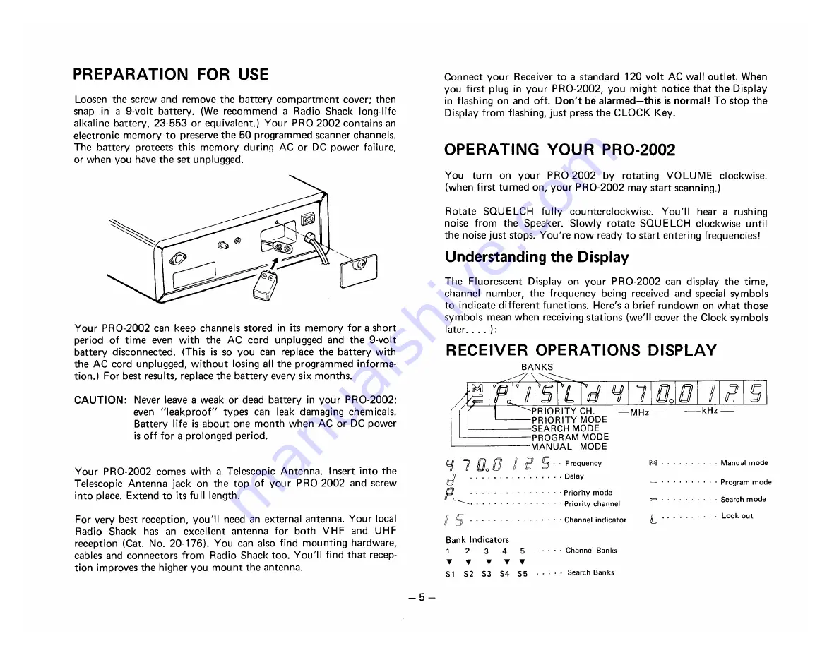 Realistic PRO-2002 Owner'S Manual Download Page 5