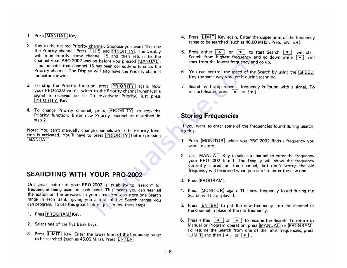 Realistic PRO-2002 Owner'S Manual Download Page 8