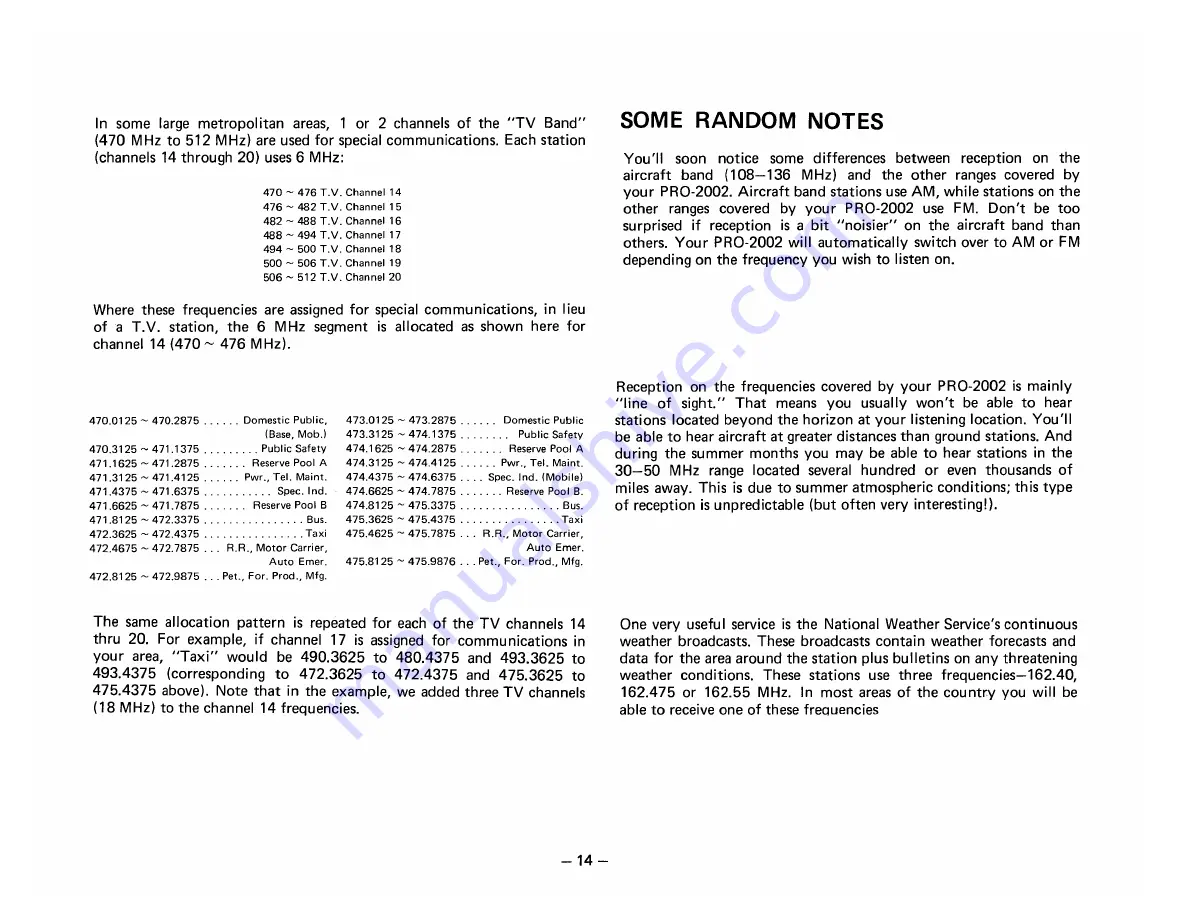 Realistic PRO-2002 Owner'S Manual Download Page 14