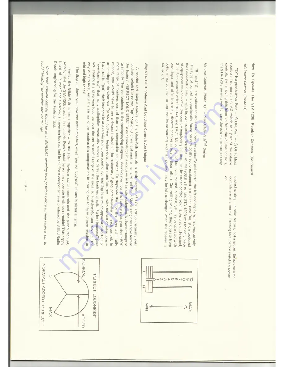 Realistic STA-120B Owner'S Manual Download Page 9