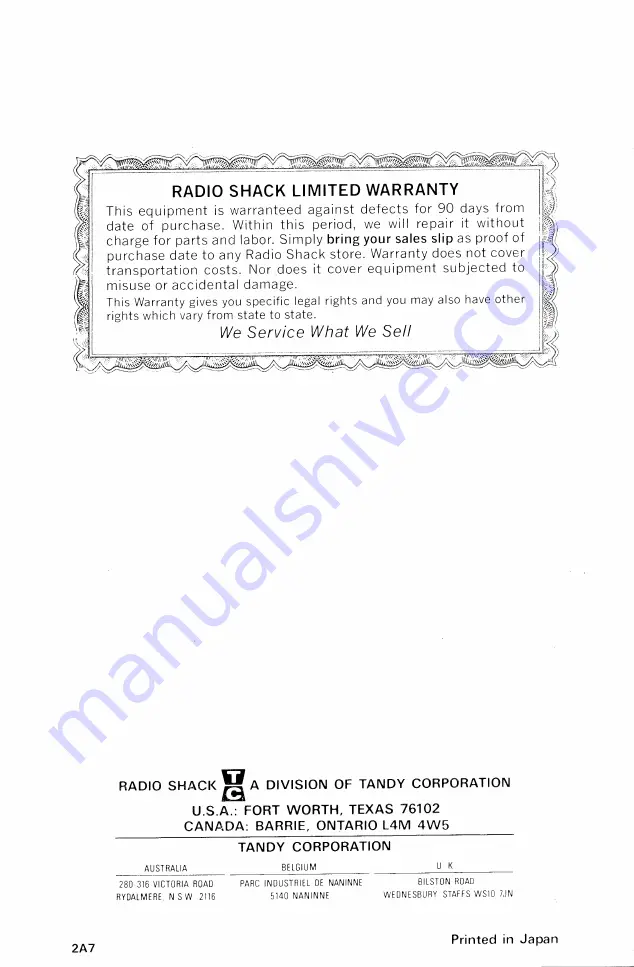 Realistic TRC-424 Owner'S Manual Download Page 18