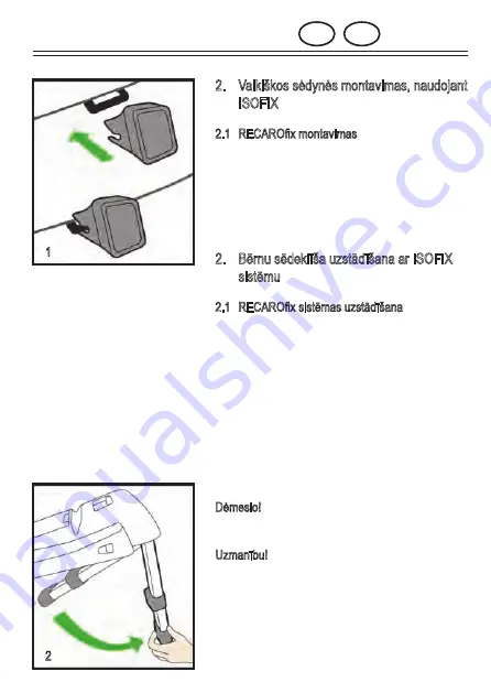 RECARO RECAROfix Instructions For Installation And Use Manual Download Page 67