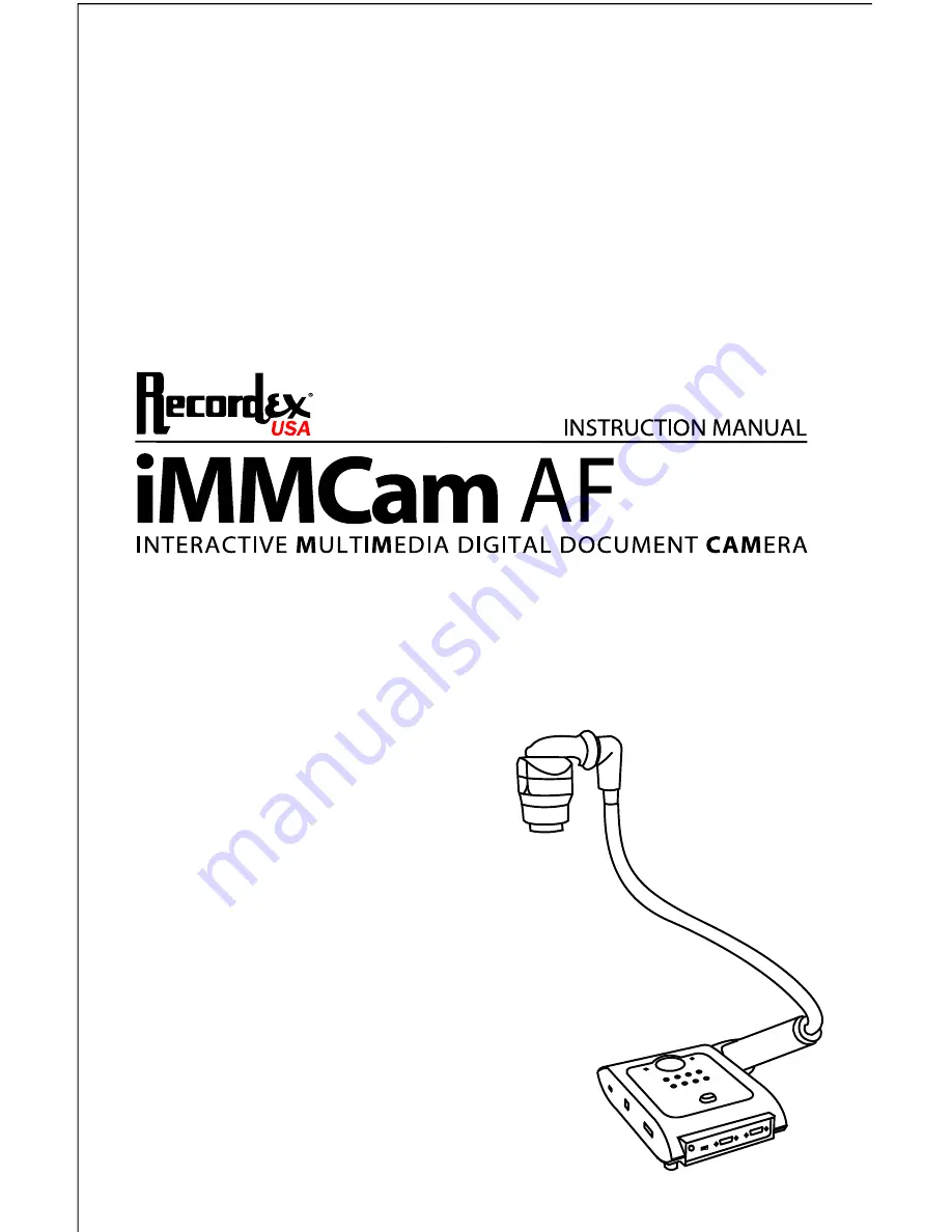 Recordex iMMCam AFX-120 Скачать руководство пользователя страница 1