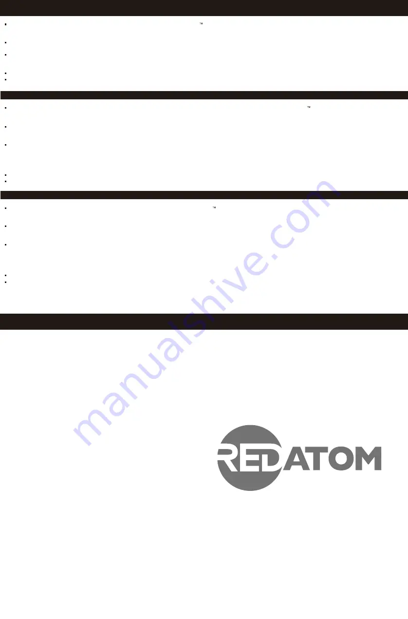 RED ATOM REDMC60 Instruction Manual Download Page 11