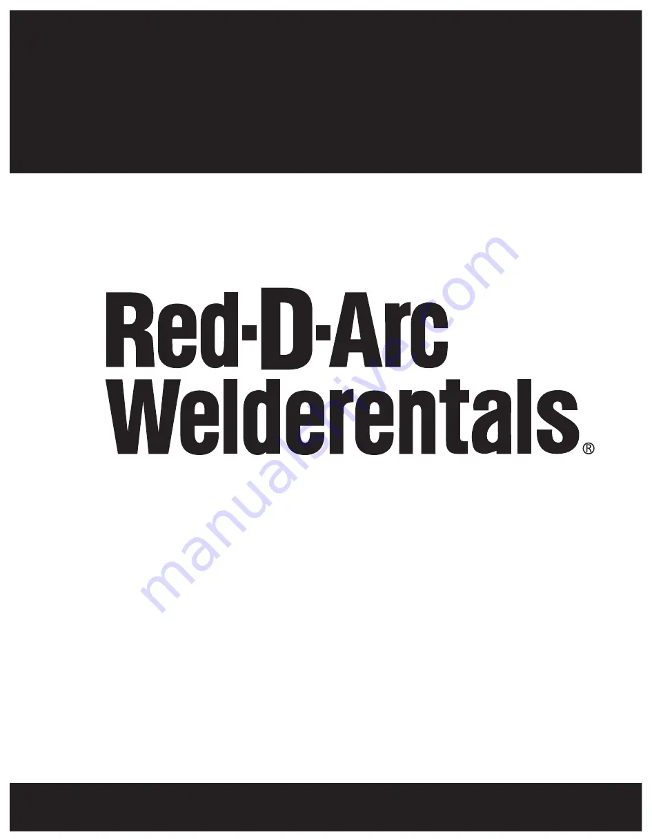 Red-D-Arc Welderentals D300K 3+3 SE Скачать руководство пользователя страница 1