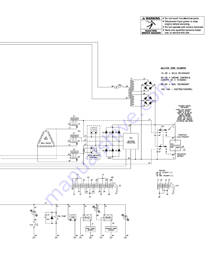 Red-D-Arc D502K 5+4 Technical Manual Download Page 61