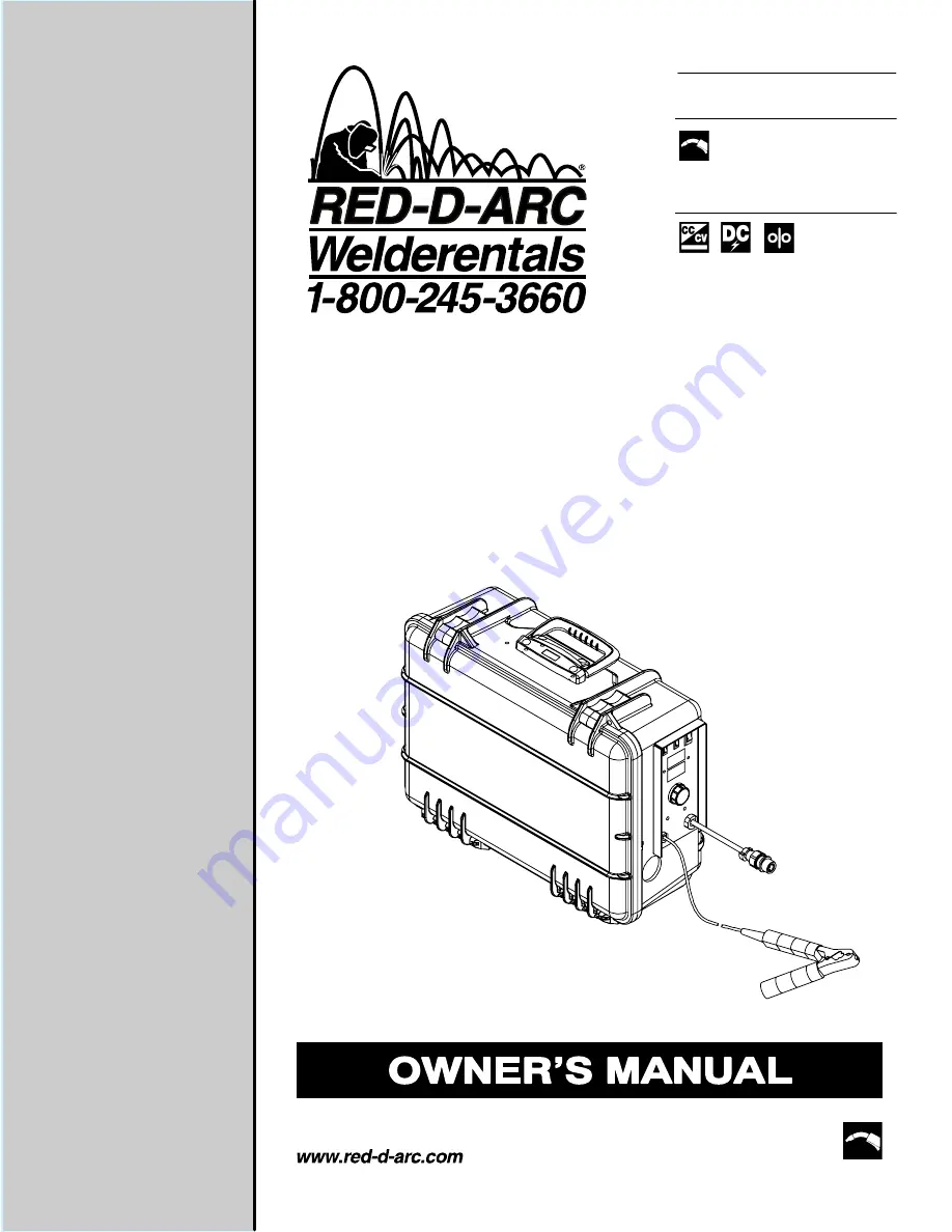 Red-D-Arc SuitCase 12VS Owner'S Manual Download Page 1