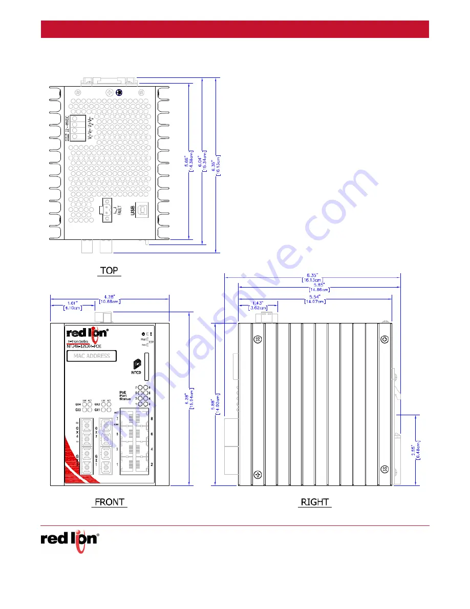 red lion NT24k-10FX2 Hardware Manual Download Page 72