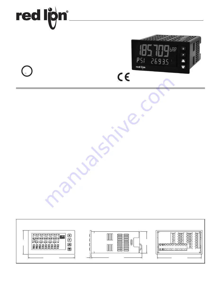 red lion PAX2S Installation Manual Download Page 1