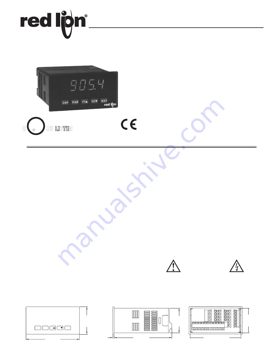 red lion PAXDP User Manual Download Page 1