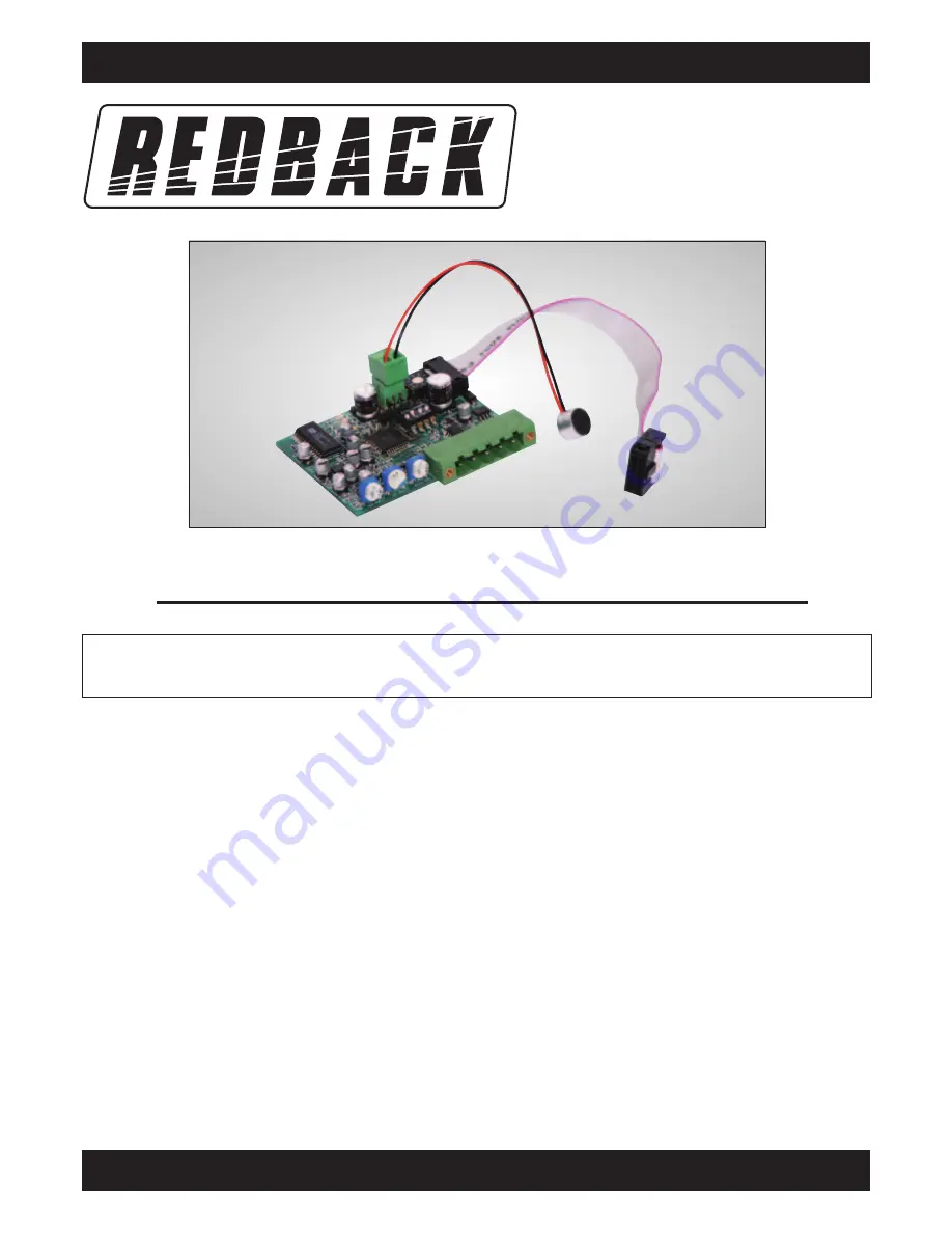 Redback A 2073B Operating Instructions Download Page 1