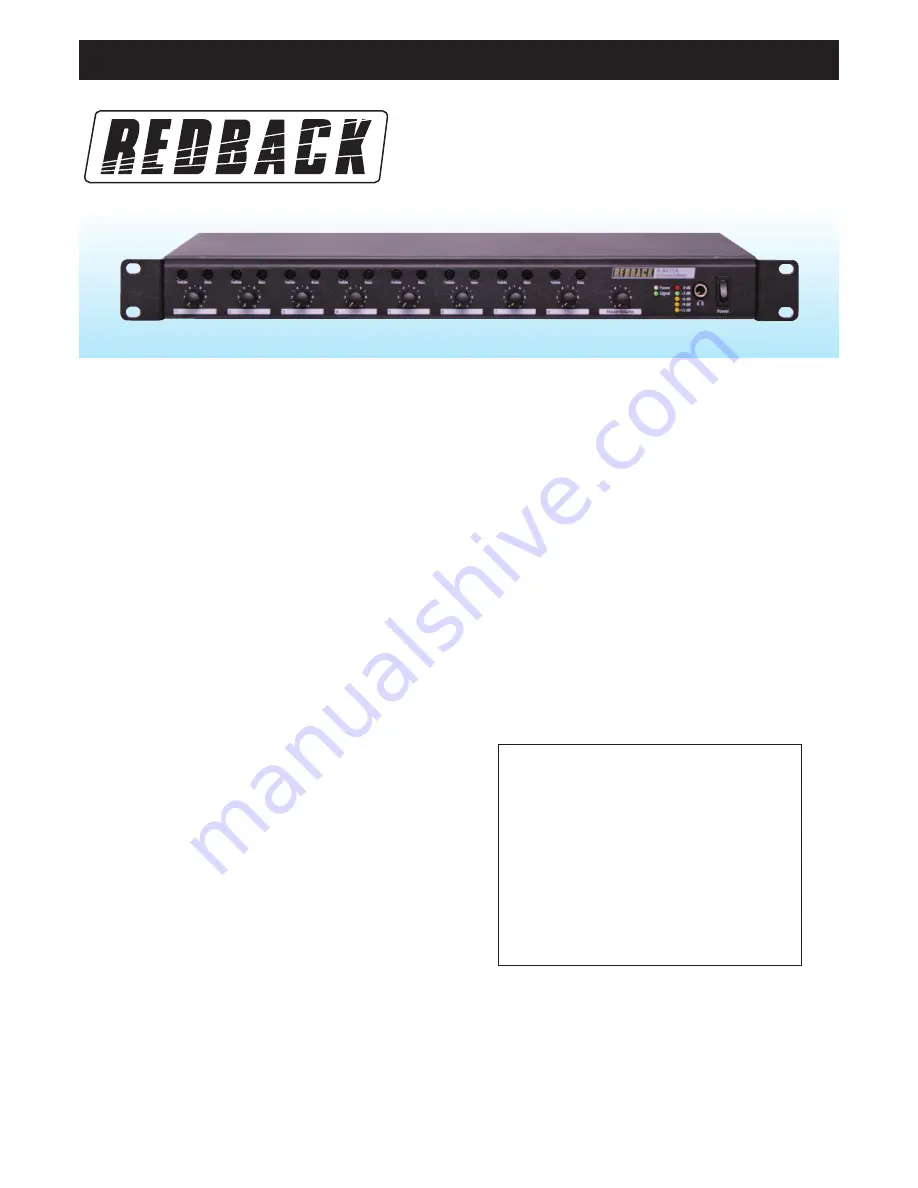 Redback A 4425A Operating Instructions Download Page 1