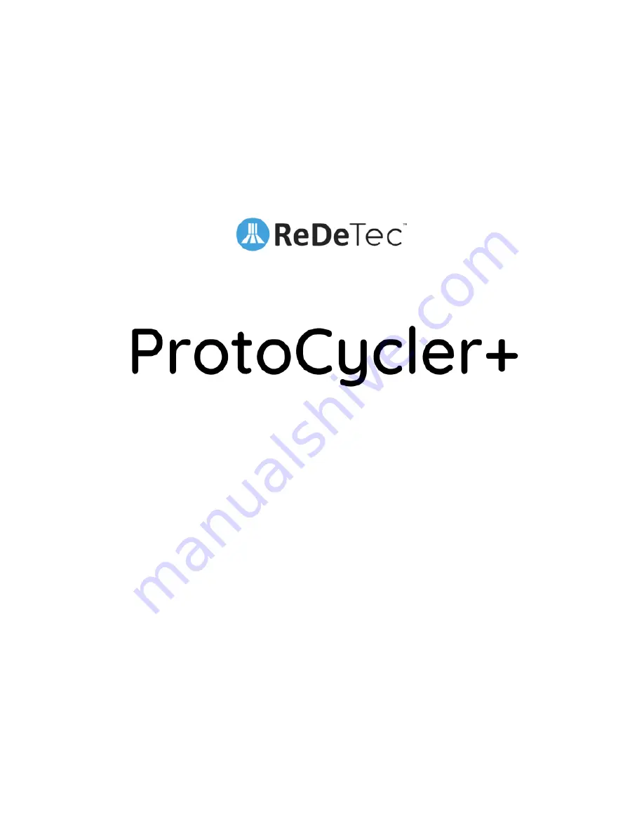 ReDeTec ProtoCycler+ User Manual Download Page 1