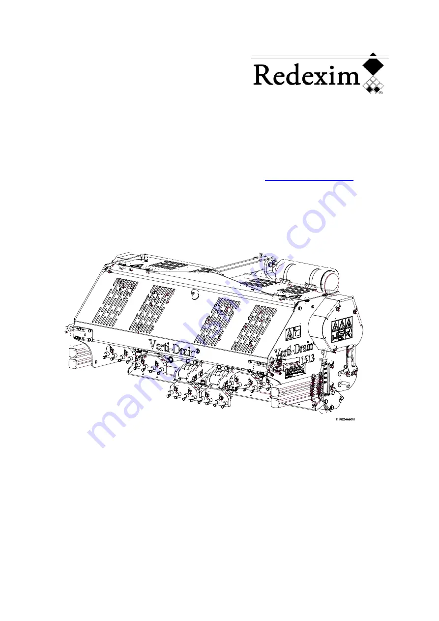 Redexim Verti-Drain 1513 User Manual And Parts Book Download Page 1