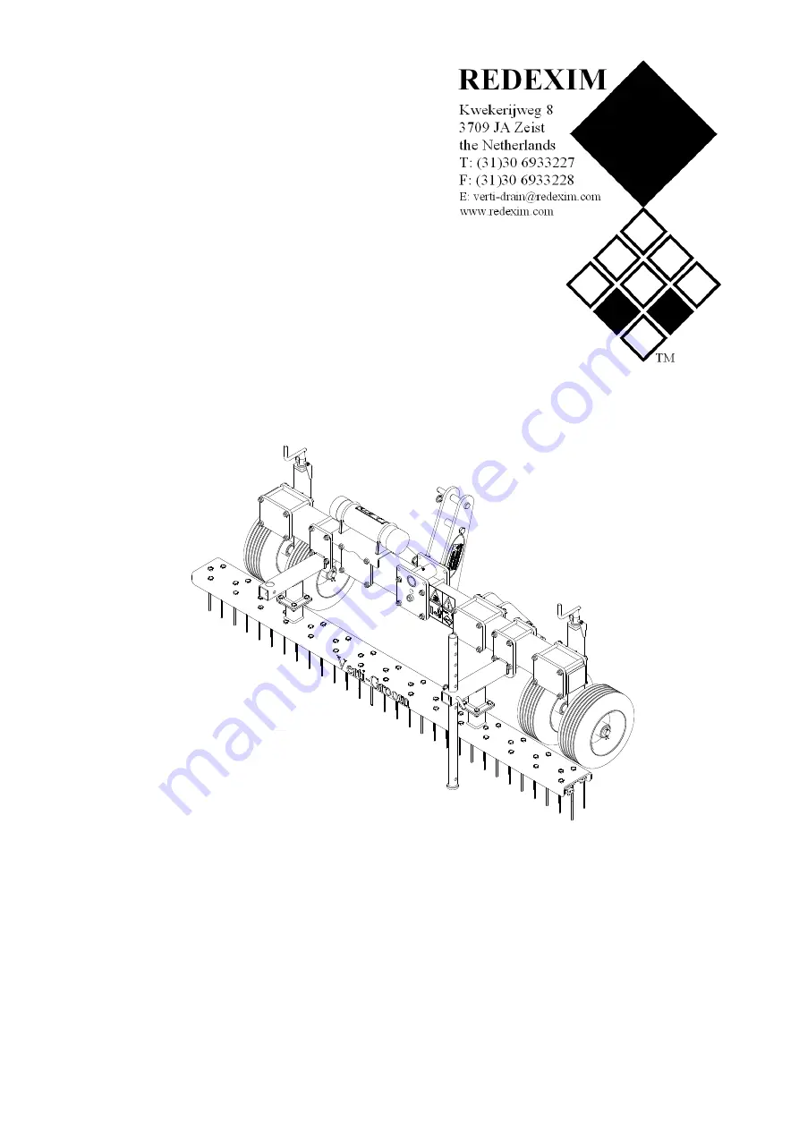 Redexim Verti-Groom 2000 User Manual And Parts Book Download Page 1